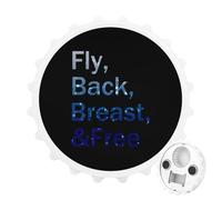 Fly Back Breast and Free 2 in 1 Magnetic Beer Bottle Opener Fridge Magnets Easy Storage Gift for Men Women White-Style