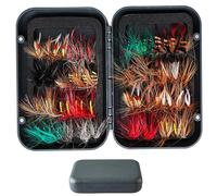 Fly Baits, Assorted and Realistic Kit with Hooks, Baits with Magnetic Box | for Boat Pond Lake Pier River Salt and Sweet Water
