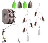 Fly Baits for Perch - Realistic Lures - Portable Realistic Multi Hook Fish Attracting Tools for Bulls Saltwater and Sweet Water Lake River Pond Stream