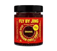 Fly By Jing Sichuan Chili Crisp 6oz Delicious Hearty Umami Spicy Sparkly Crispy Gourmet Natural Vegan Gluten Free Hot Chili Oil Sauce with Sichuan Pepper Good on Everything