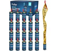 Fly-Bye 20X Fly Catcher Ribbons - Fly Paper And Fruit Fly Trap - Sticky Traps Indoor For Home Use - No Poison Odour - 20 Pack