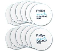 Fly-Bye Flea Trap Sticky Discs 12 Pack - Non Toxic Replacement Pads For Home Flea Traps - Safe Alternative To Flea Sprays
