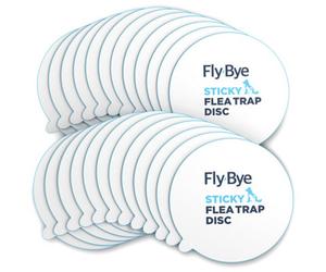 Fly-Bye Flea Trap Sticky Discs 24 Pack - Non Toxic Replacement Pads For Home Flea Traps - Safe Alternative To Flea Sprays