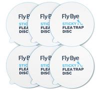 Fly-Bye Flea Trap Sticky Discs 6 Pack - Non Toxic Replacement Pads For Home Flea Traps - Safe Alternative To Flea Sprays