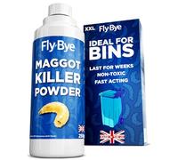 Fly-Bye Maggot Killer Dust 250g - Natural Diatomaceous Earth Formula - Maggot Killer for Wheelie Bins - Kills Eggs, Larvae and Flies - No Spray, No Odour, Fast-Acting Bin Treatment