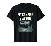 Fly Camping Season Outdoor Adventure Camp Graphic T-Shirt