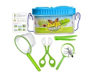 Fly Catcher Kit - Transparent Viewer, 3.15x2.76in Kids Cage with Magnifier, Educational Catching Tool, Fly Collection Container for Camping Backyard Beach Classroom Homeschool Activity