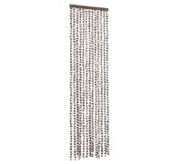 vidaXL Fly Curtain, Fly Screen for Window Living Room Doorways, Door Curtain for Decorations, Fly Blind, Taupe and White 56x200 cm Chenille