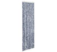 Vidaxl Insect Curtain Blue And White 90X200 Cm Chenille