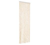 vidaXL Fly Curtain Door Curtain Fly Screen Beige and White 100x200 cm Chenille