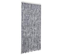 vidaXL Fly Curtain Fly Screen Grey and Black and White 100x220 cm Chenille