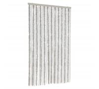 vidaXL Fly Curtain Light Grey and White 100x230 cm Chenille