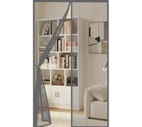 Fly Curtains 139 x 201 cm Durable, Keeps Bugs Out, Kid and Pet Friendly Anti Mosquito Fly Curtain Door Screens Nets Hundreds of Sizes, Lets Fresh Air in, Grey