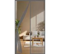 Fly Curtains 172 x 243 cm Durable, Keeps Bugs Out, Kid and Pet Friendly Magnetic Fly Screen Door Curtain Lets Fresh Air in, Hundreds of Sizes, Grey
