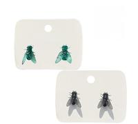 Fly Earrings, Realistic Fly Earrings, Novelty Earring, Life-Like Prank Gift (2Mix)