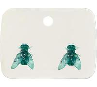Fly Earrings, Realistic Fly Earrings,Simulation Mini Personalized Black Flies Earring, Prank Simulated Animal Earrings, Blacks Flies Earring For Women, Novelty Ear Studs Halloween (Green-1PCS)