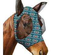 Fly face cover, breathable soft fly covers with ears, adjustable equestrian equipment, slip-proof riding gear, mane opening, large eyes pet supplies for cob, foal, riding, 9.84 x 9.84 x 1.18 inches