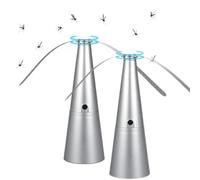 Fly Fans for Tables, 2 Pack Portable Fly Repellents Fan, Electric Flys Deterrents Repellents Fan for Indoor Outdoors, Multifunction Soft Fanblade Repel Flying I-nsects Fans, fors Home Kitchen Supplies