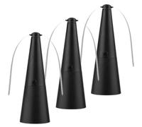 Fly Fans for Tables | 3PC Silent Fly Repellents Fan | Portable Flys Spinner for Table with Soft Holographic Vane | Effective Flys Repellents Outdoor Keep Houseflies Away from Your Foods (Black)