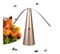 Fly Fans for Tables, Battery Operated Fly R-epellent Fan, Removable Portable Fan with Soft Holographic Bl-ades, Low Noise Summer Protective Equipment for Patio Camping Backyard Farmhouse Apartment