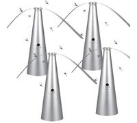 Fly Fans for Tables, Portable Fly Fan with Soft HolographicBlade, Electric Table Spinner Keep Flys Away from Your Food, Fly Repellent Fan for Outdoor Indoors Picnics (4PCS)