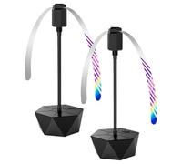 Fly Fans for Tables Rechargeable, Portable Bug Fans with Holographic Blades, Outdoor Fly Repellent Fan with Hook, Keep Flies Away from Picnic, BBQ, Restaurant, Party, Indoor and Outdoor (2Pcs)