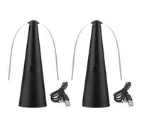 Fly Fans For Tables Usb Rechargeable, 2 Pack Flyswatters For Bbq Party, Fly Repellents Fan With Soft Bladess, Portable Flys Spinner For Indoor Kitchen Restaurant, Flys Away From Your Food For Picnic