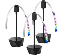 Fly Fans for Tables USB Rechargeable, Portable Fly Fan with Soft Blades, Electric Fly Repellent Fan Tabletop Insect Spinner Keep Flies Away from Food, Indoor Outdoor for BBQ Picnic Camping (3PCS)