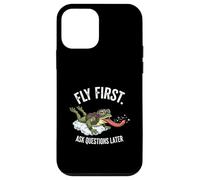 Fly First Ask Questions Later Funny Pilot Frog Lover Case for iPhone 12 mini