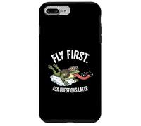 Fly First Ask Questions Later Funny Pilot Frog Lover Case for iPhone 7 Plus/8 Plus