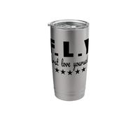Fly First Love Yourself, Cute Black Text Designed Stainless Steel Insulated Tumbler