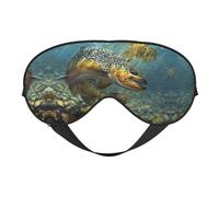 Fly Fish Eye Mask Sleep Mask for Men & Women Mask for Sleep with Easy Adjustable Strap Night Eye Cover for Travel