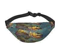 Fly Fish Fanny Pack for Women Men Waist Bag Adjustable Belt Casual Chest Bag Bum Bags for Travel Hiking Waist Packs