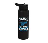 Fly Fishing Angler Fisherman Fisher Angling Method Stainless Steel Insulated Water Bottle