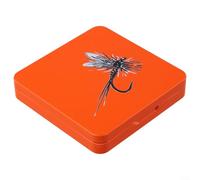 Fly Fishing Bait Box with Double Layer Design for Enhanced Storage Capacity (Orange)