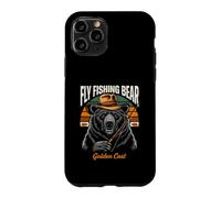 Fly Fishing Bear Sunset Angler Scene Case for iPhone 11 Pro