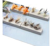 Fly Fishing Big Trout Flies Kit Top 10 Steelhead Flies Flyfishing Gear Premium Wet Dry Flies Trout Lures Streamer Nymph Emerger Fishing Assorted Trout Flies Bass Salmon (Classic Trout Flies Kits 02)