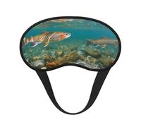 Fly Fishing Blackout Sleep Mask - Soft Adjustable Eye Mask for Full Light Blocking, Deep Sleep, Travel & Relaxation