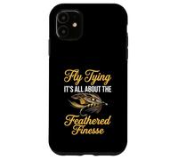 Fly Fishing Brook Dry Fly Tying Feathered Finesse Fisherman Case for iPhone 11