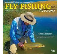 Fly Fishing Dreams OFFICIAL | 2026 12 x 24 Inch (Hanging) Monthly Square Wall Calendar | BrownTrout | River Lake Outdoor Sport