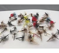 Fly Fishing Dry Fly Selection More than 50 Flies for trout with Free Clip shut box #322