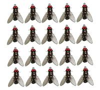 Fly Fishing Flies 20Pcs Lifelike Artificial Fly Lures Soft Fishing Lures with Sturdy Dual Hooks Accessories for All Waters Bass Trout Salmon L