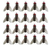 Fly Fishing Flies 20Pcs Lifelike Artificial Fly Lures Soft Fishing Lures with Sturdy Dual Hooks Accessories for All Waters Bass Trout Salmon L..