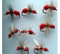 Fly Fishing Flies DRY FLY ANT RED for trout chub perch pack of 9#159 R