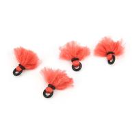 Fly Fishing Floats 4pcs, High Buoyancy Yarn Strike Indicators for Efficient Fish Luring, Perfect for Anglers (Orange)