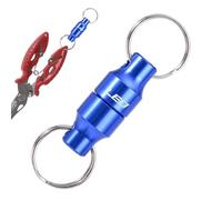 Fly Fishing Gear Magnetic Keychain - Retractable Net Release Keeper & Aluminum Alloy Retractor | High Strength Magnetic Net Holder With Carabiner Clip For Outdoor Fishing, Reliable & Compact