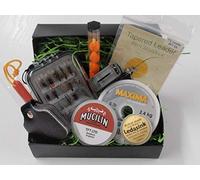 Fly Fishing Gift Set, Box of Flies and Accessories, gift wrapping available (set3) (Gift Box)
