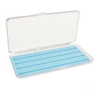 Fly fishing hook storage box transparent with silicone lining to prevent bait fall off, stainless steel hinge for smooth operation and waterproof sealed design (large)