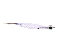 Fly Fishing Lure, 1 Pack Streamer Bait with 3D Eyes, High-Elastic Mesh Body for Predatory Fish, Reflective Flakes Mimic Scales, Natural Feather Tail Action for Trout Bass Pike(Purple)