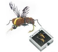 Fly Fishing Lure, 2pcs Realistic Trout Flies Imitation Baits with Quality Hooks for Freshwater Saltwater, Silicone Lures for Trout Perch Grayling(2-8)